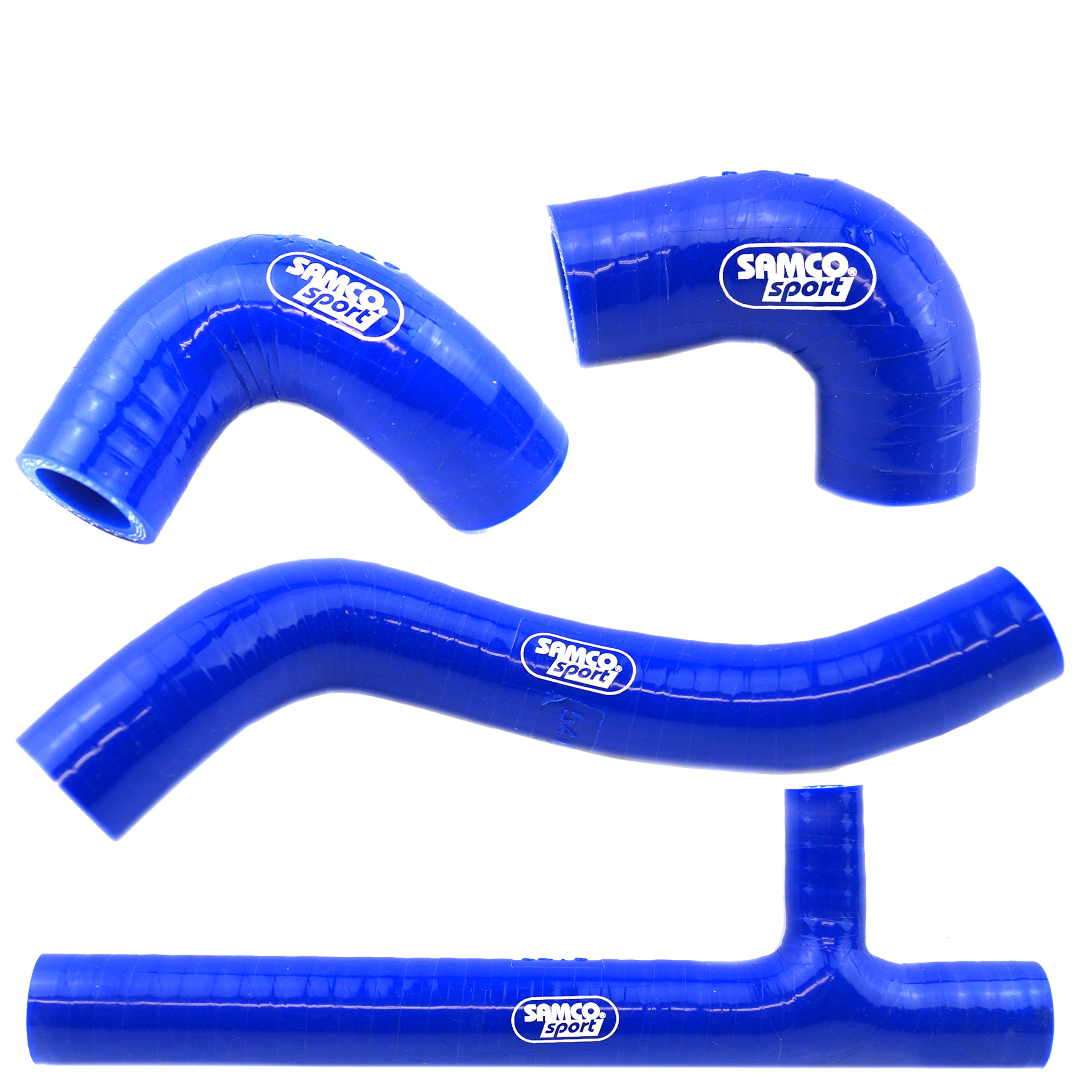 Samco Sport Coolant Hose 4 Piece Kit Blue 17-19 Husq KTM 250 350 FE EXC-f Oem Design Samco KTM-90-bu