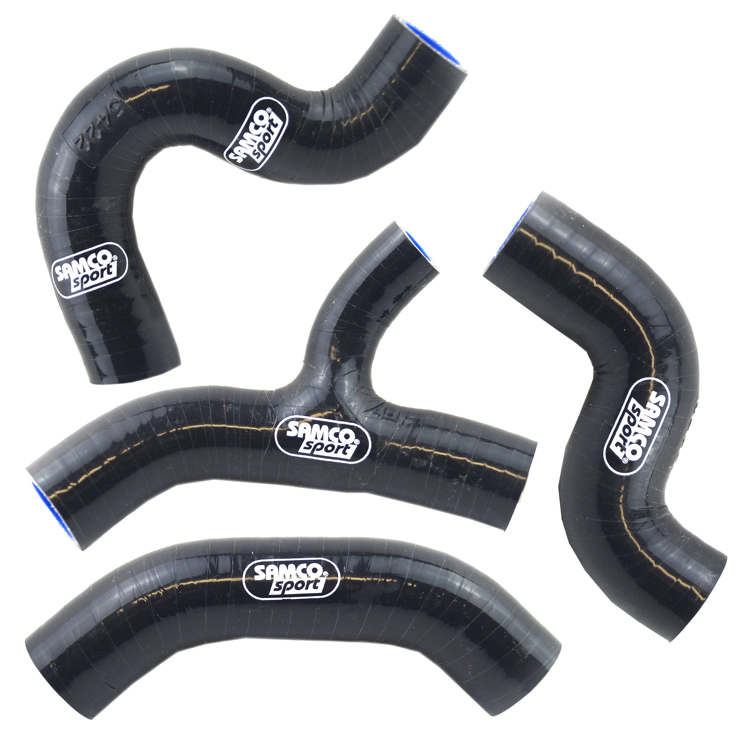 Samco Sport Coolant Hose 4 Piece Kit Black 17-19 KTM Husq 450 500 FE EXC-f Oem Design Samco KTM-91-bk