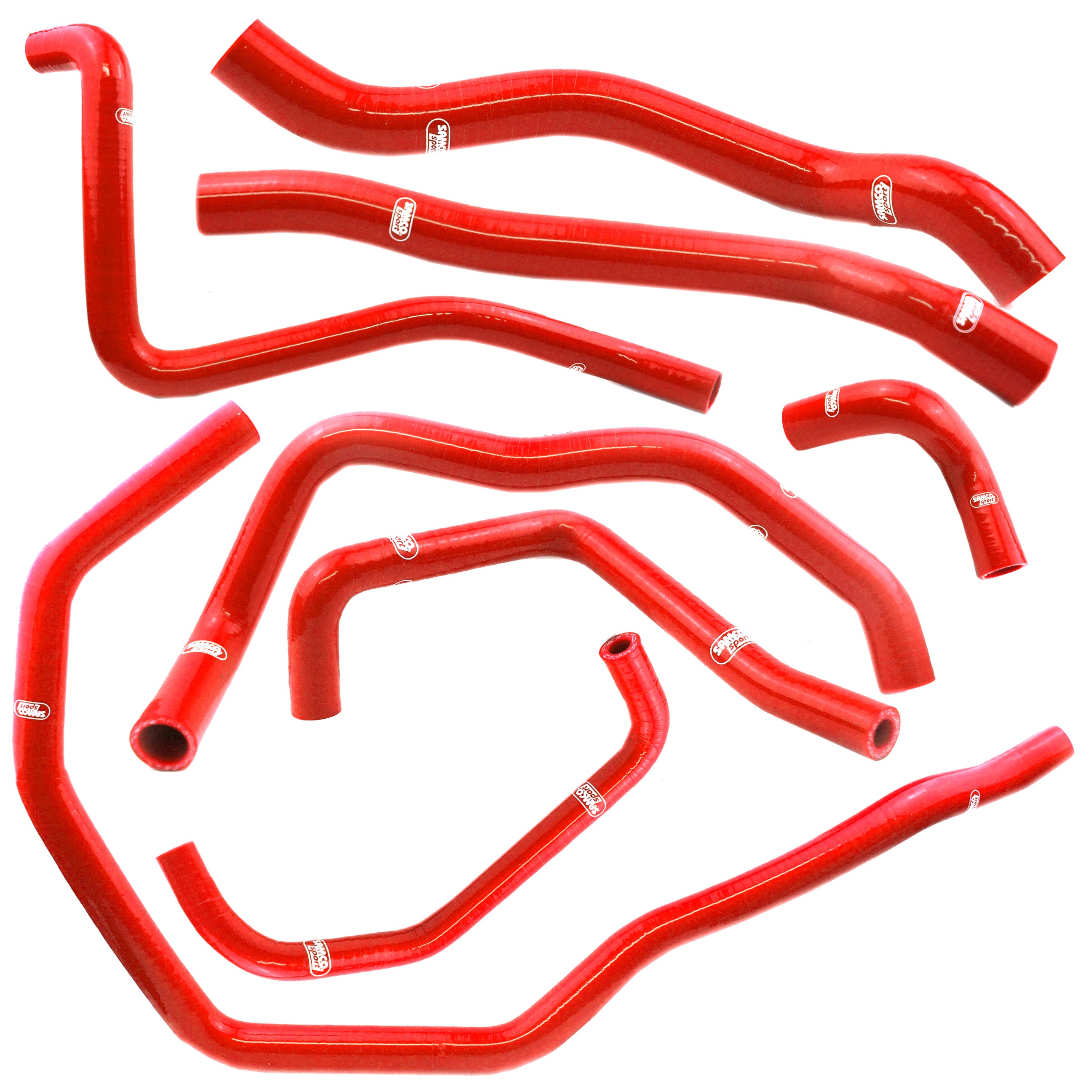 Samco Sport Coolant Hose 8 Piece Kit Red 14-17 Polaris 1000 Ranger RZR Samco Sport Pol-3-rd