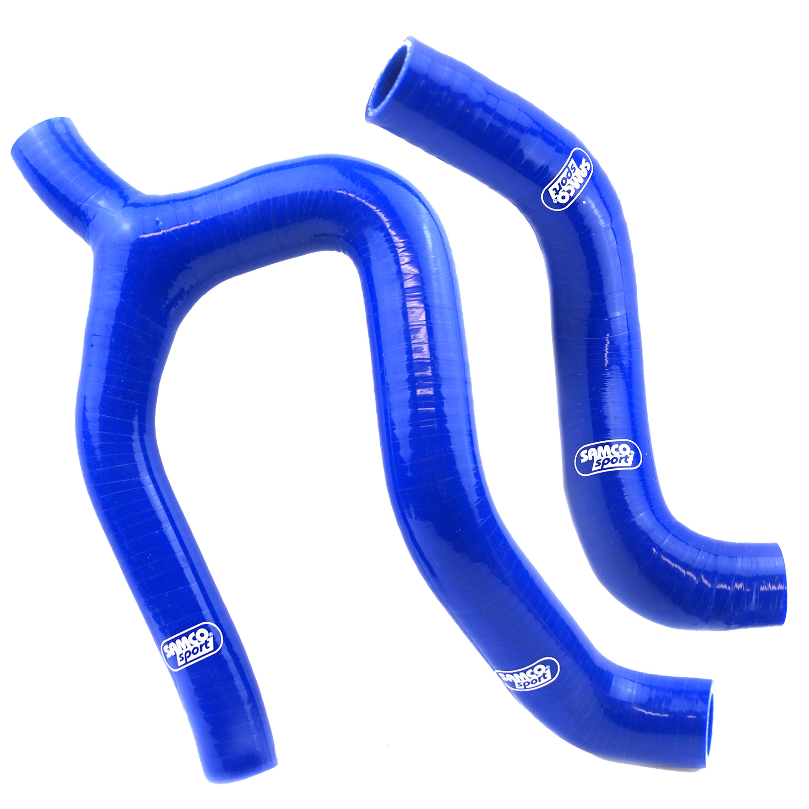 Samco Sport Coolant Hose 2 Piece Kit Blue 19-23 Gas Husq KTM 350 Thermostat Bypass Samco KTM-110-BU