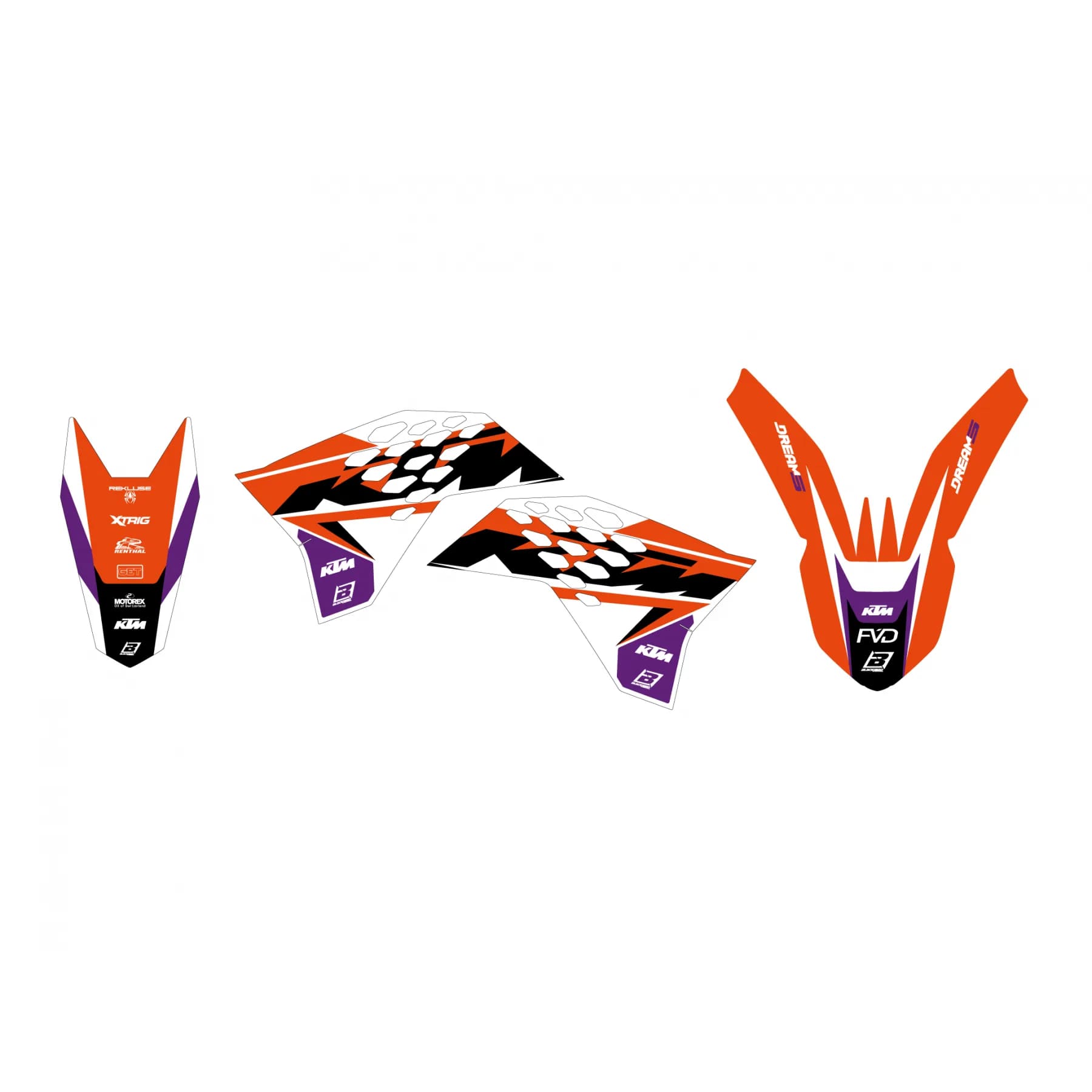 Blackbird Graphics 07-10 Sx/sxf 08-11 EXC KTM Dream 5 Decals, Blackbird 2527AB