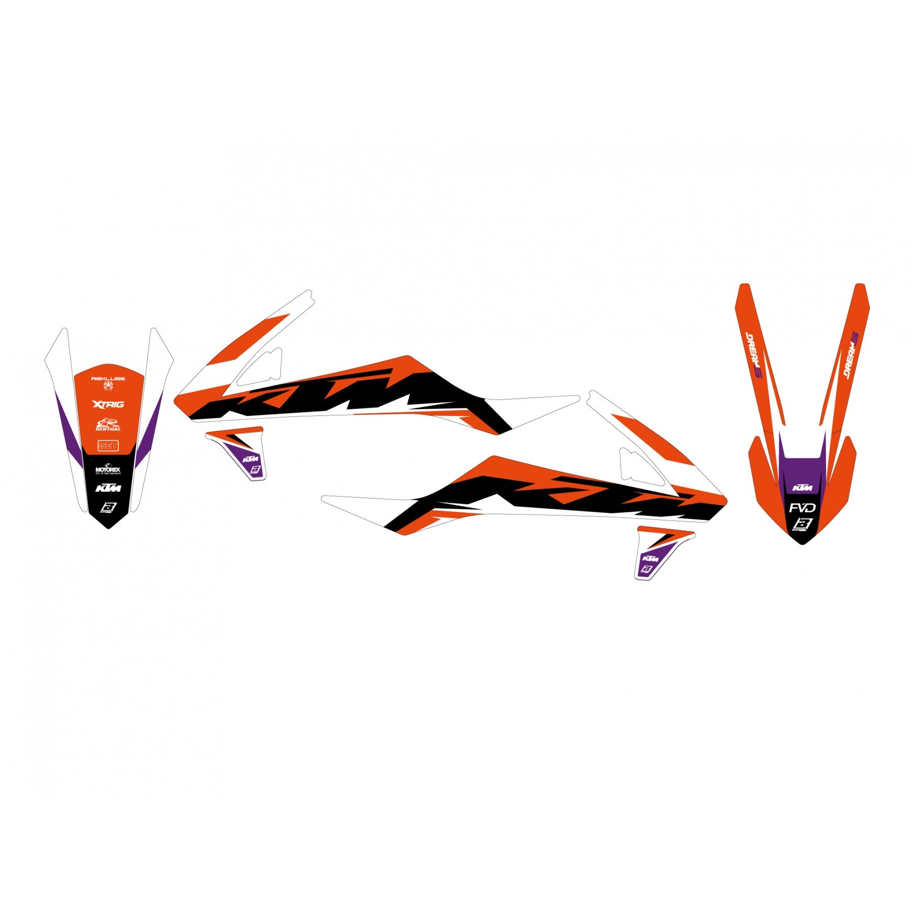 Blackbird Graphics 18-24 KTM 85 Dream 5 Graphics, Blackbird 2545AB