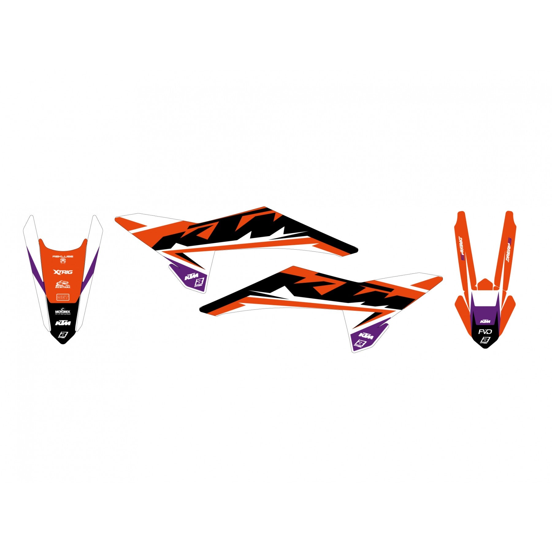 Blackbird Graphics 2025 KTM Sx/sxf Dream 5 Blackbird Decal Kit, 2552AB