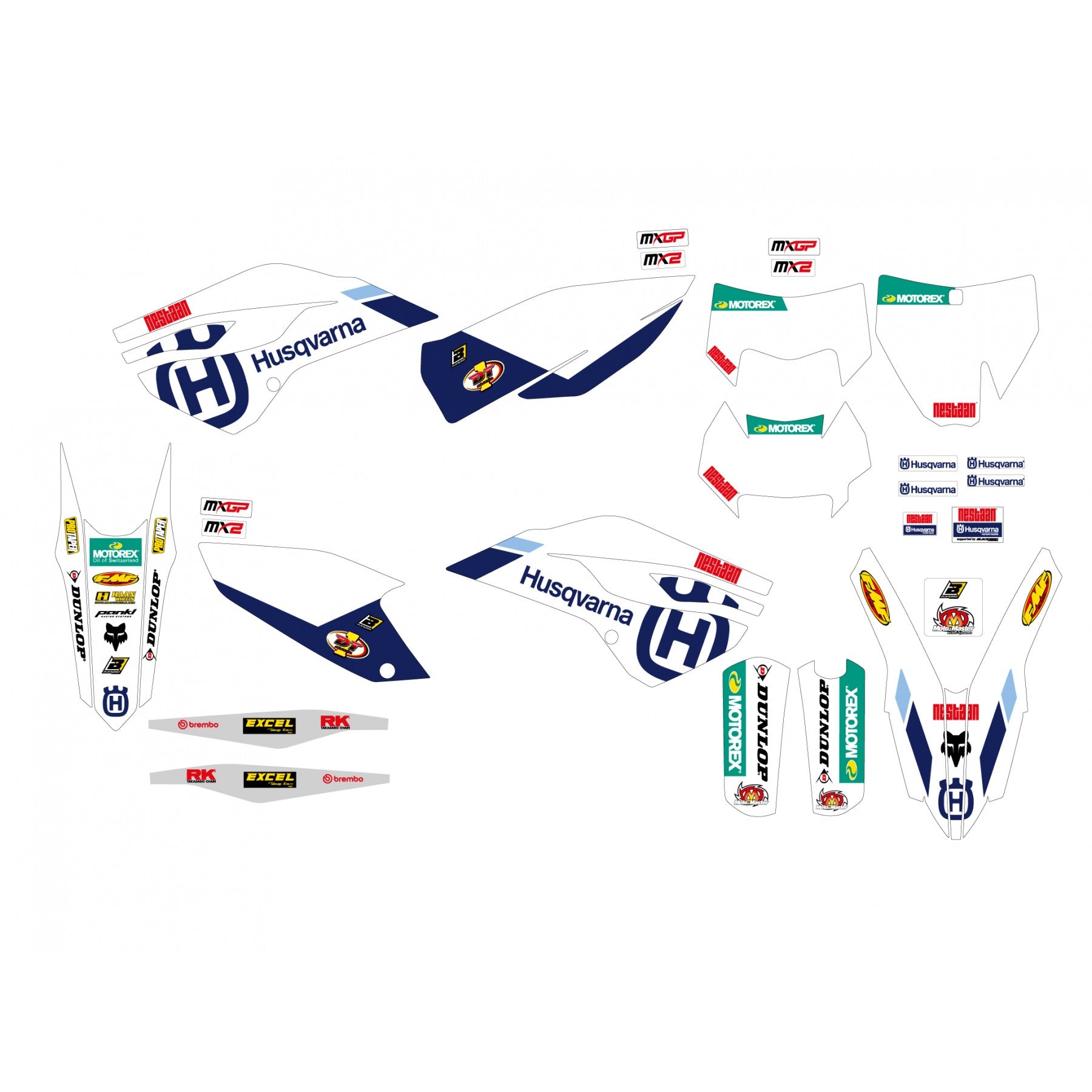 Blackbird Graphics Husqvarna Fc/tc 14-15 Te/fe 14-16 Factory, Blackbird Decal Kit, 2611R9