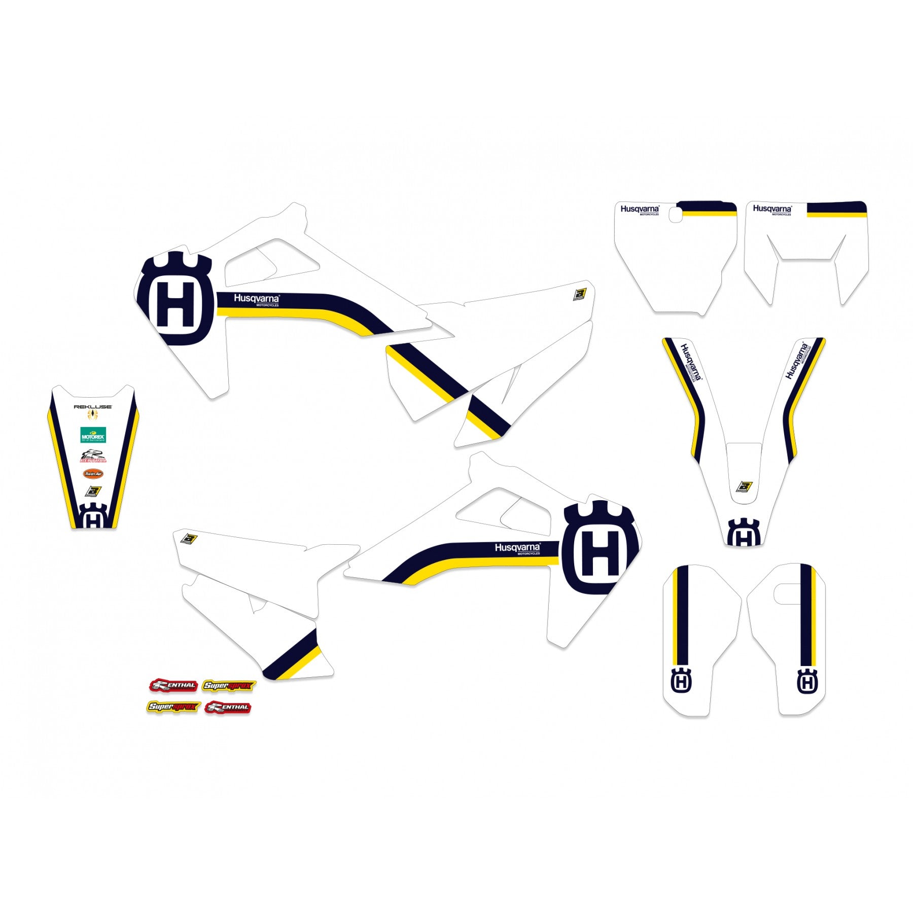Blackbird Graphics 19-22 Tc/fc 20-23 Te/fe Husqvarna Retro, Blackbird Decal Kit, 2615AA