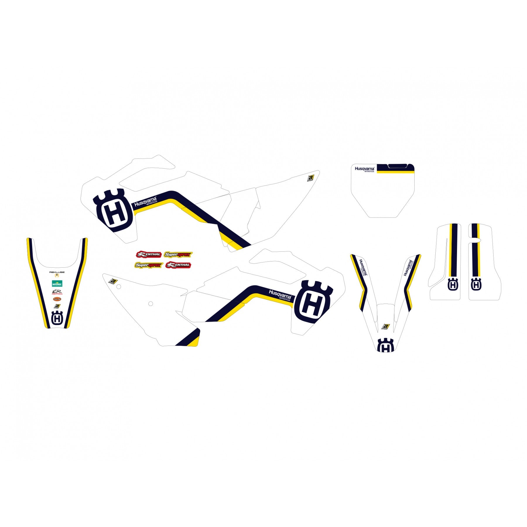Blackbird Graphics 23-24 Tc/fc 24-25 Te/fe Husqvarna Retro, Blackbird Decal Kit, 2616AA