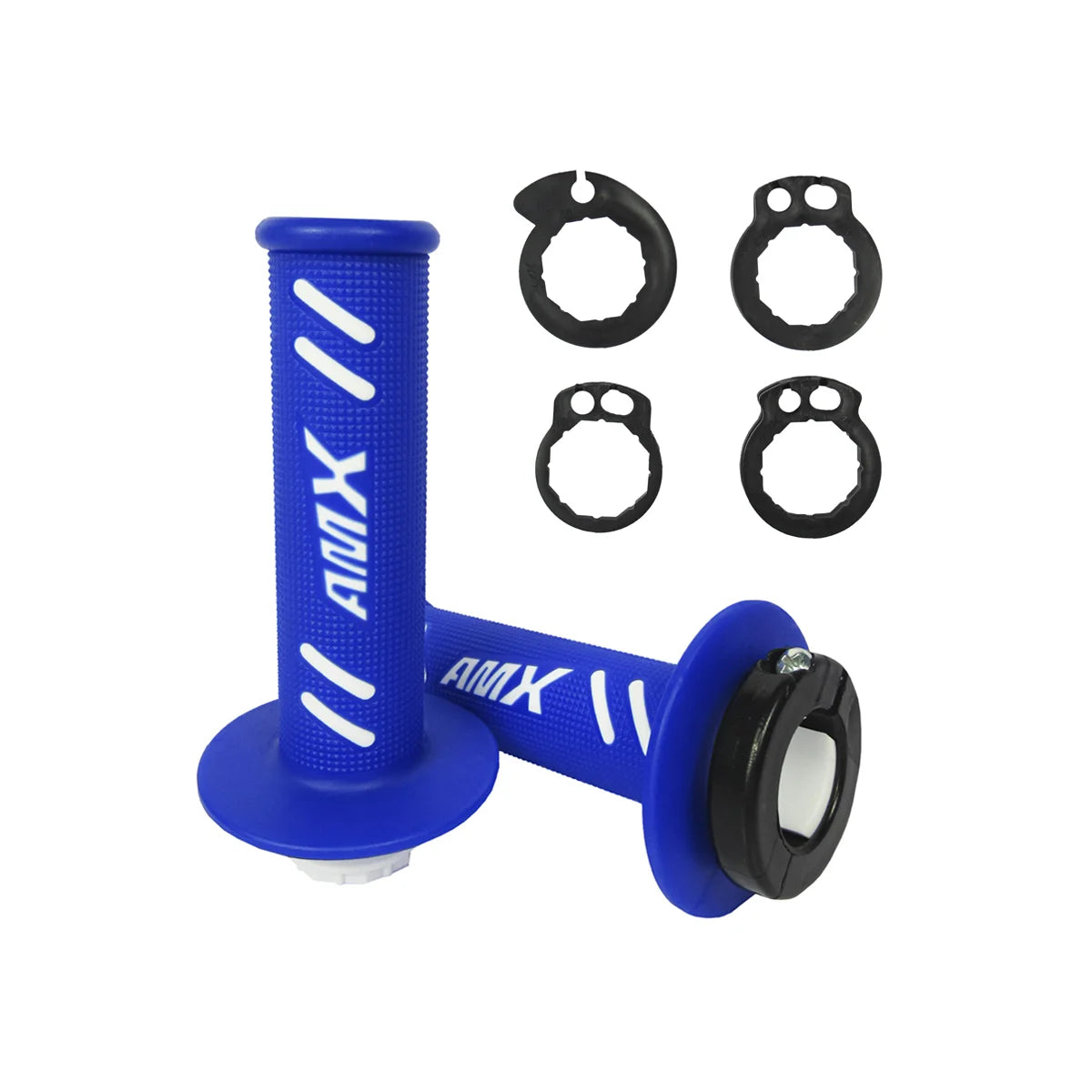 AMX Lock-On Pro Grips - KTM Husqvarna Beta GasGas Fitment - Blue/White