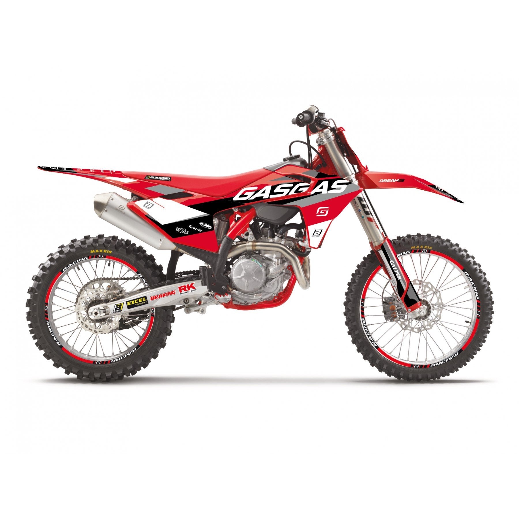 Blackbird Graphics 2024-2025 MC/EC Gasgas Dream 5 Chrome, Blackbird Decal Kit, 2909abcro