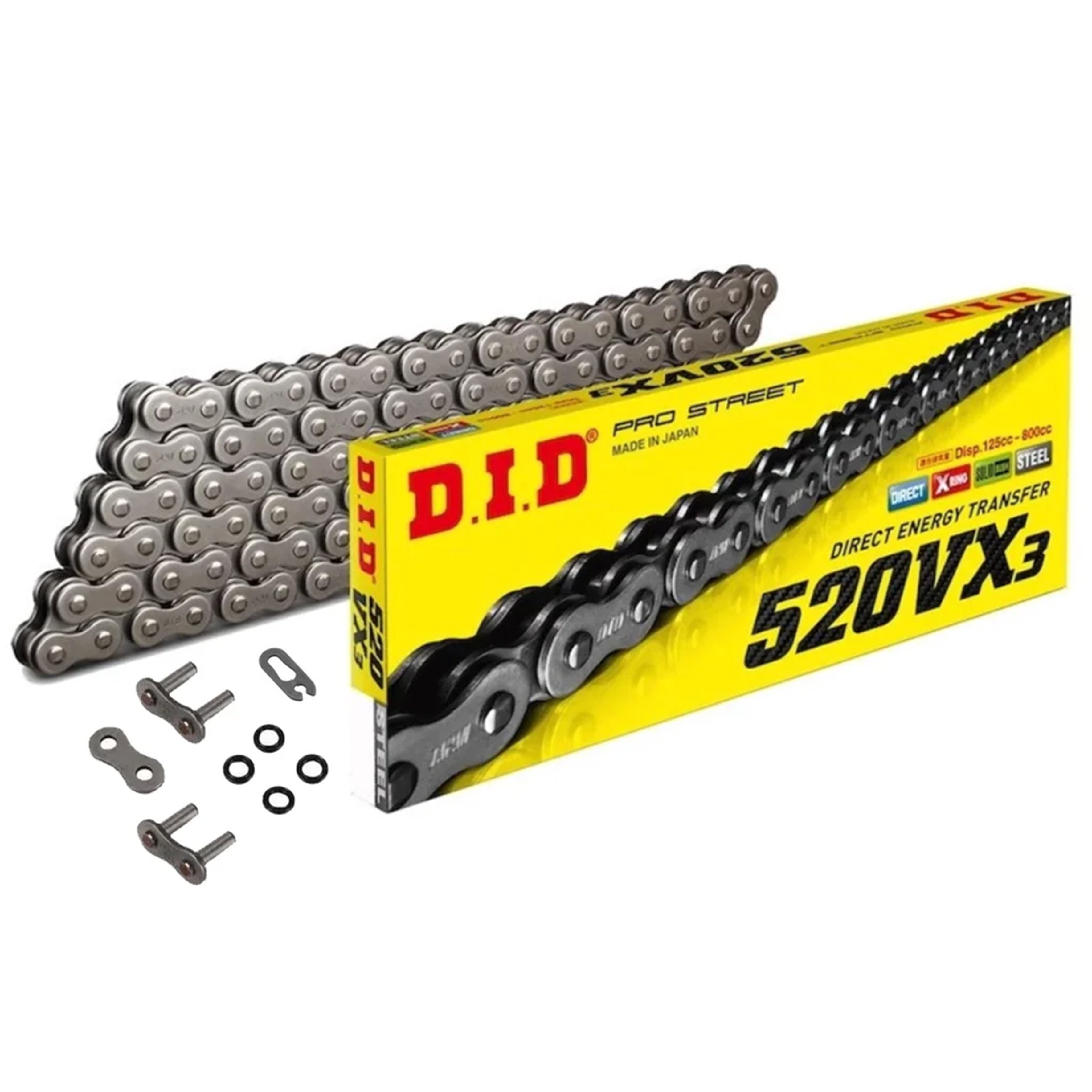 D.I.D Chain Did Chain 520vx2 X-ring 106l, Did520vx106, Black Chain Links, Did520vx2106