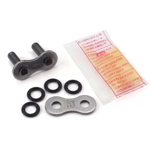 D.I.D Chain Did Link 520vx3 Zj Soft Rivet, Black Links, Did-l-520vx3zj