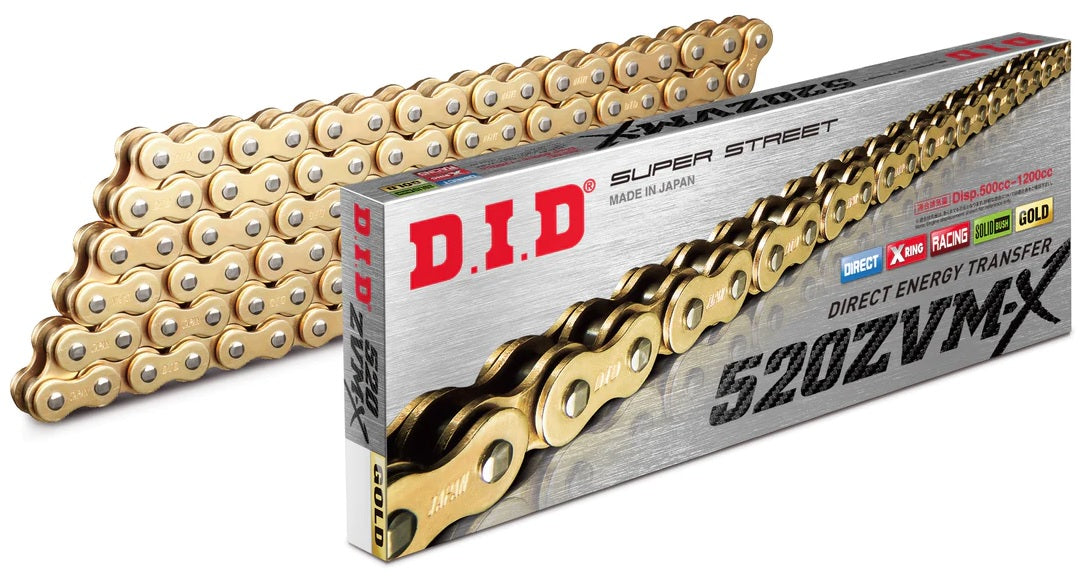 D.I.D Chain Did 520zvm-x Gold Chain 100l Zj, Did520zvmxgg100, 3012440, Road, MC