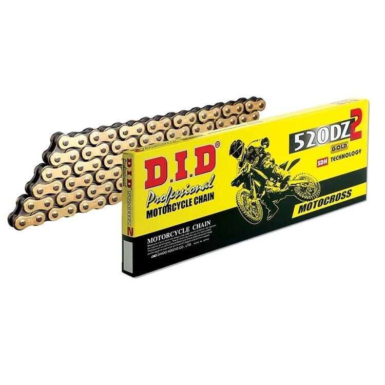 D.I.D Chain Did 520dz2 Hd MX Chain 118l, Gold&black Links, Did520dzgb118