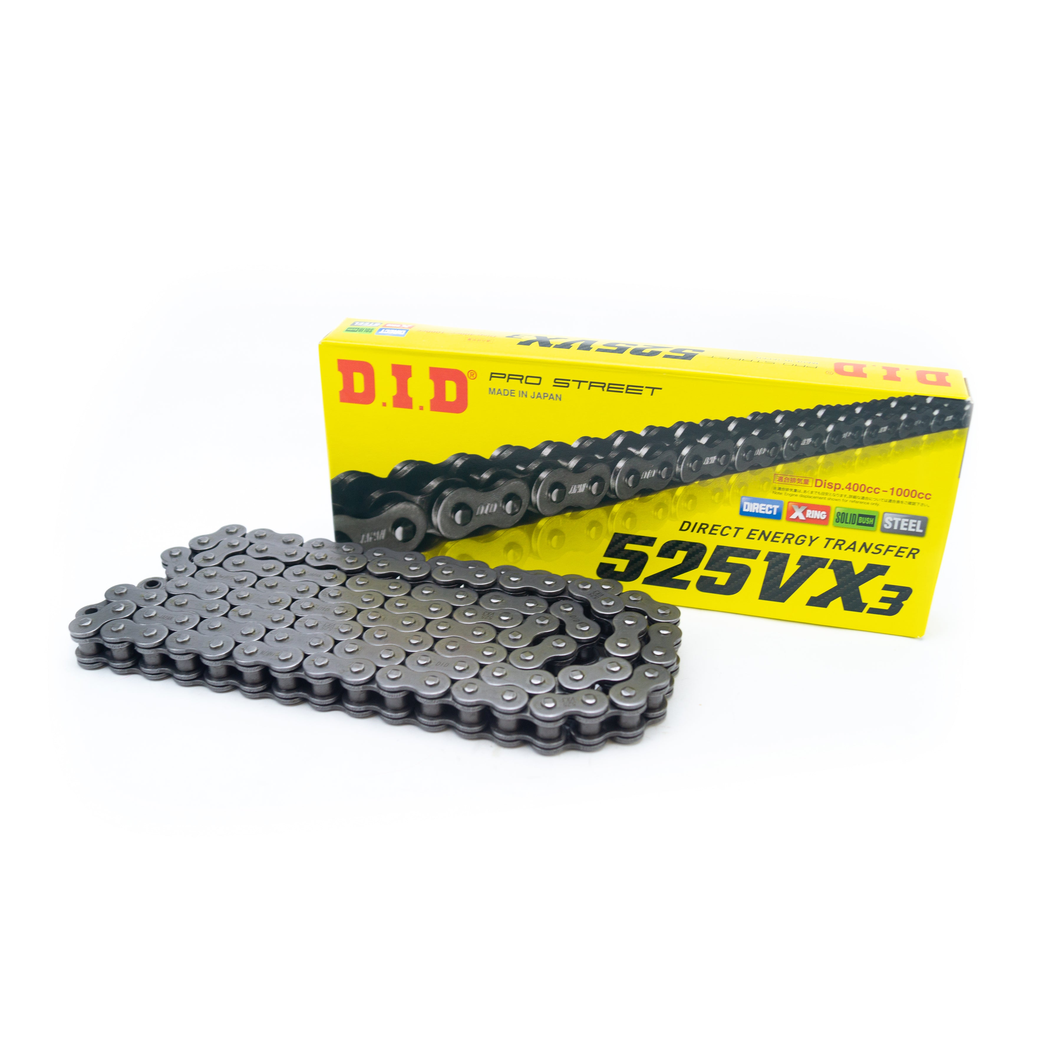 D.I.D Chain Did 525vx3 Bk X-ring Chain 118l Zj Did525vx3118zb