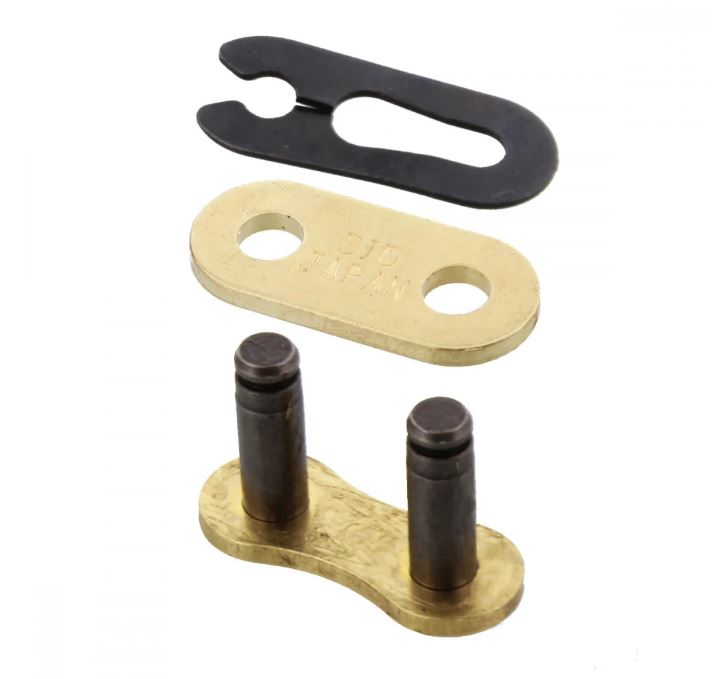 D.I.D Chain Did 420d Spring Link G&b (rj), Gold & Black Links, Didsl420dgbrj