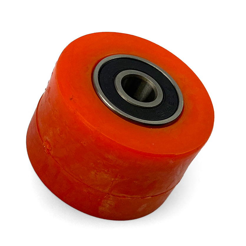 FIR Chain Roller 8x35mm, Rubber Sealed Bearings Orange Hole 8mm