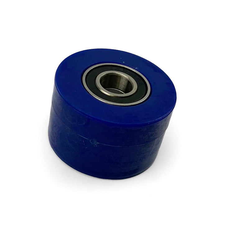 FIR Chain Roller 10x35mm, Rubber Sealed Bearings Blue Hole 10mm