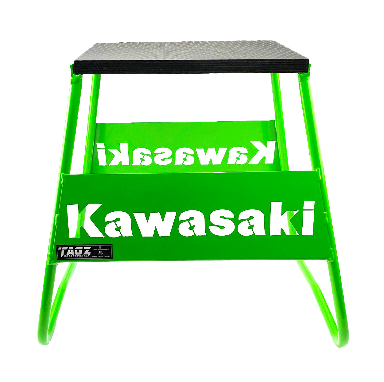 Tag-z Stand 440 Green Kawasaki Logo, MX Logo Stand, Show Room Stand
