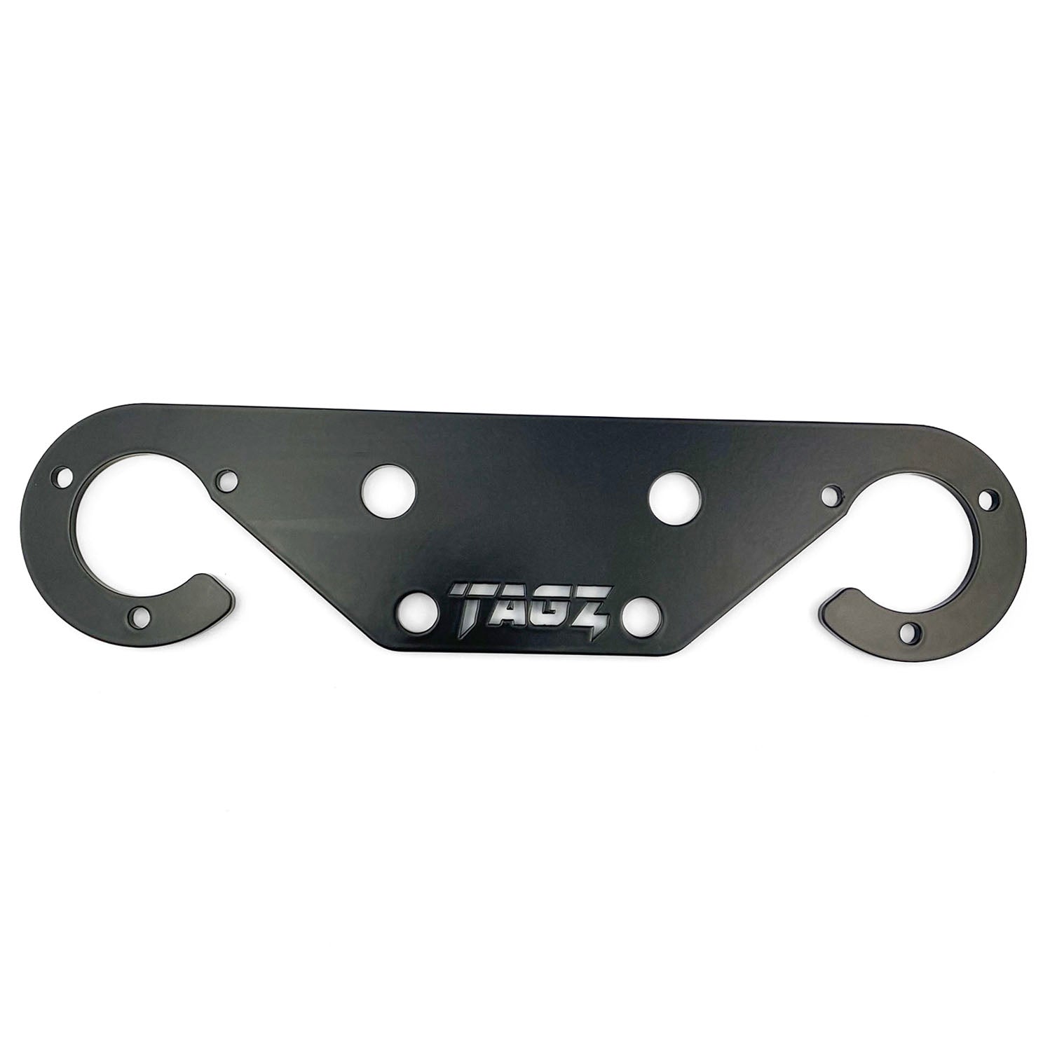 Tag-z Heavy Duty Tow Bar Bumper Twin Socket Plate Black