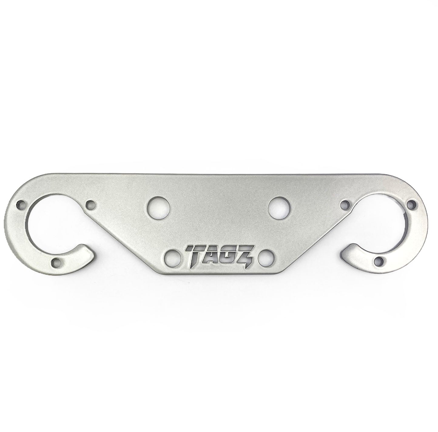 Tag-z Heavy Duty Tow Bar Bumper Twin Socket Plate Sliver