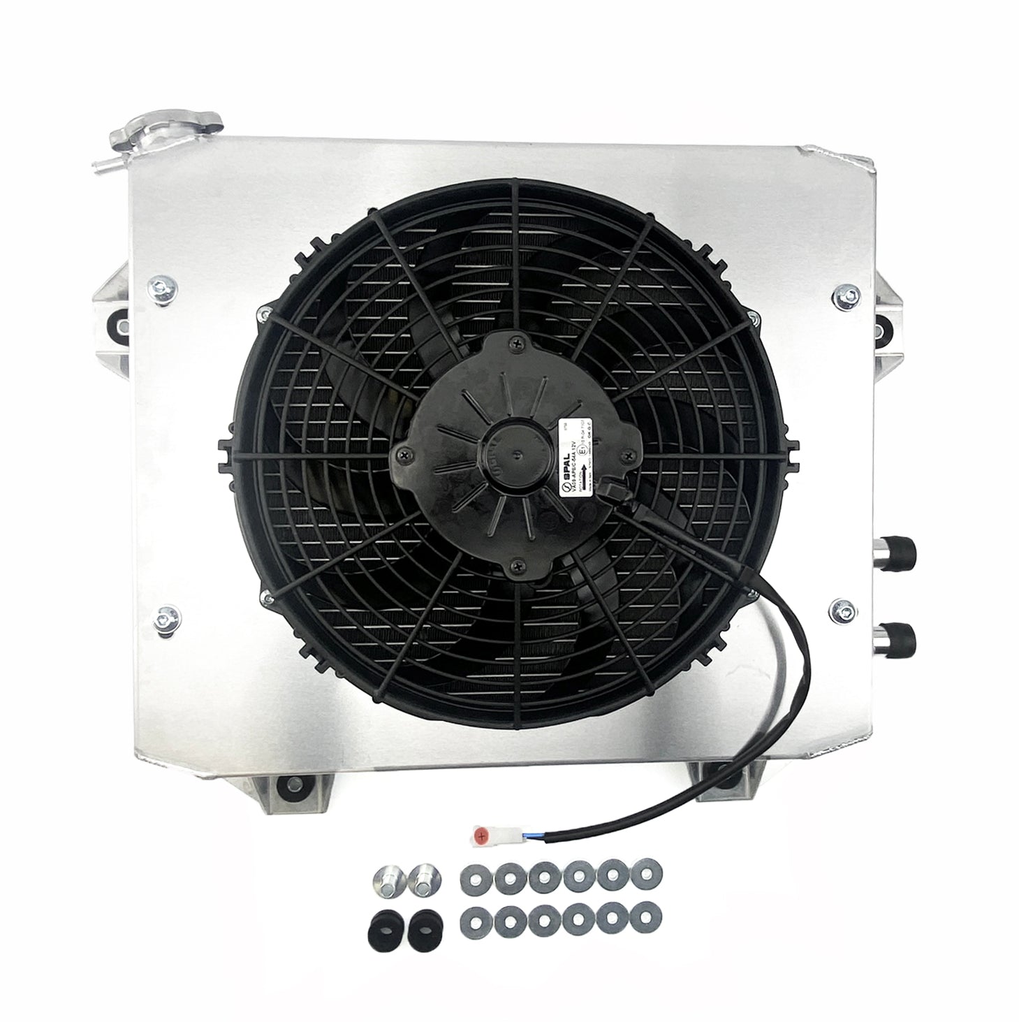 Tag-z Sidecar Radiator Kit, Spal Fan, Shroud, Quad Pass, High Efficiency