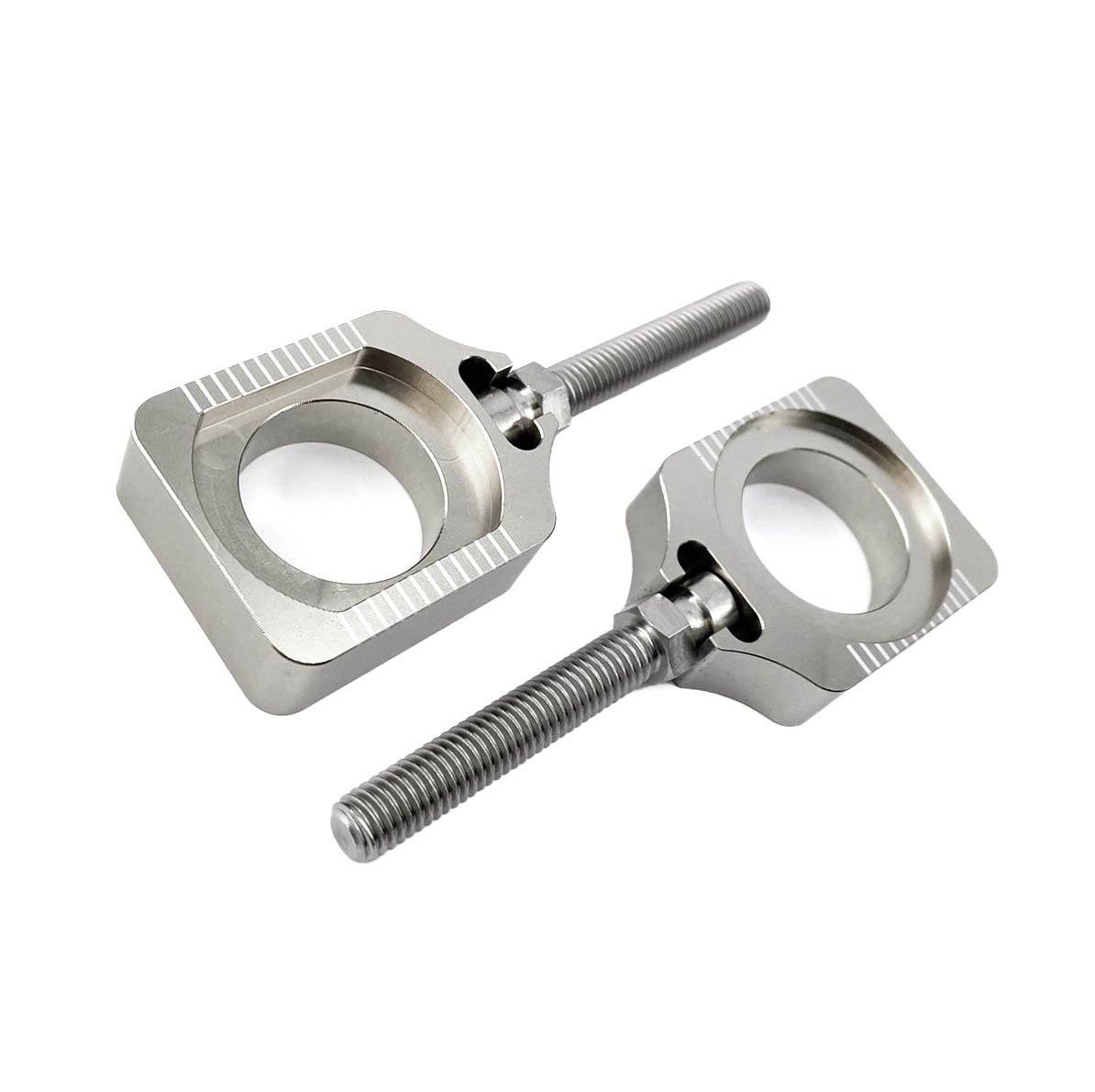 FIR Axle Blocks & Adjuster YZF, Alloy Titanium Anodized, Fir -