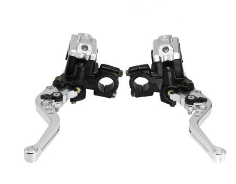 Dirt Racing Hydraulic Clutch & Brake Levers Master Cylinder Set, 7/8 22mm Universal Motorcycle Left Hand Right Hand