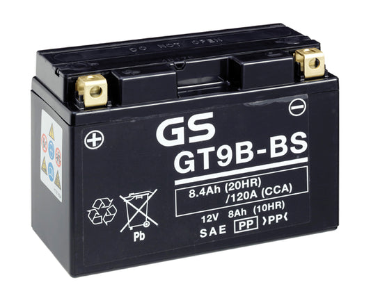 Battery GS GT9B-BS-12V MF VRLA - Dry Cell, Includes Acid Pack