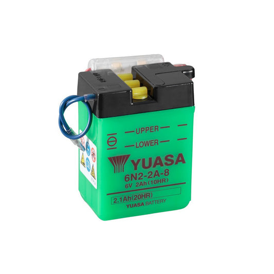 Yuasa 6N2-2A-8 (DC) 6V Dry Charged Conventional Battery