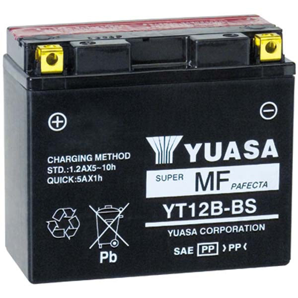 Yuasa YT12B-BS (CP) 12V Combi-Pack MF VRLA Battery