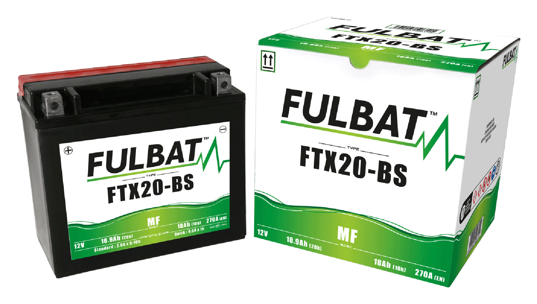 Fulbat FTX20-BS (CP) Combi-Pack MF Battery