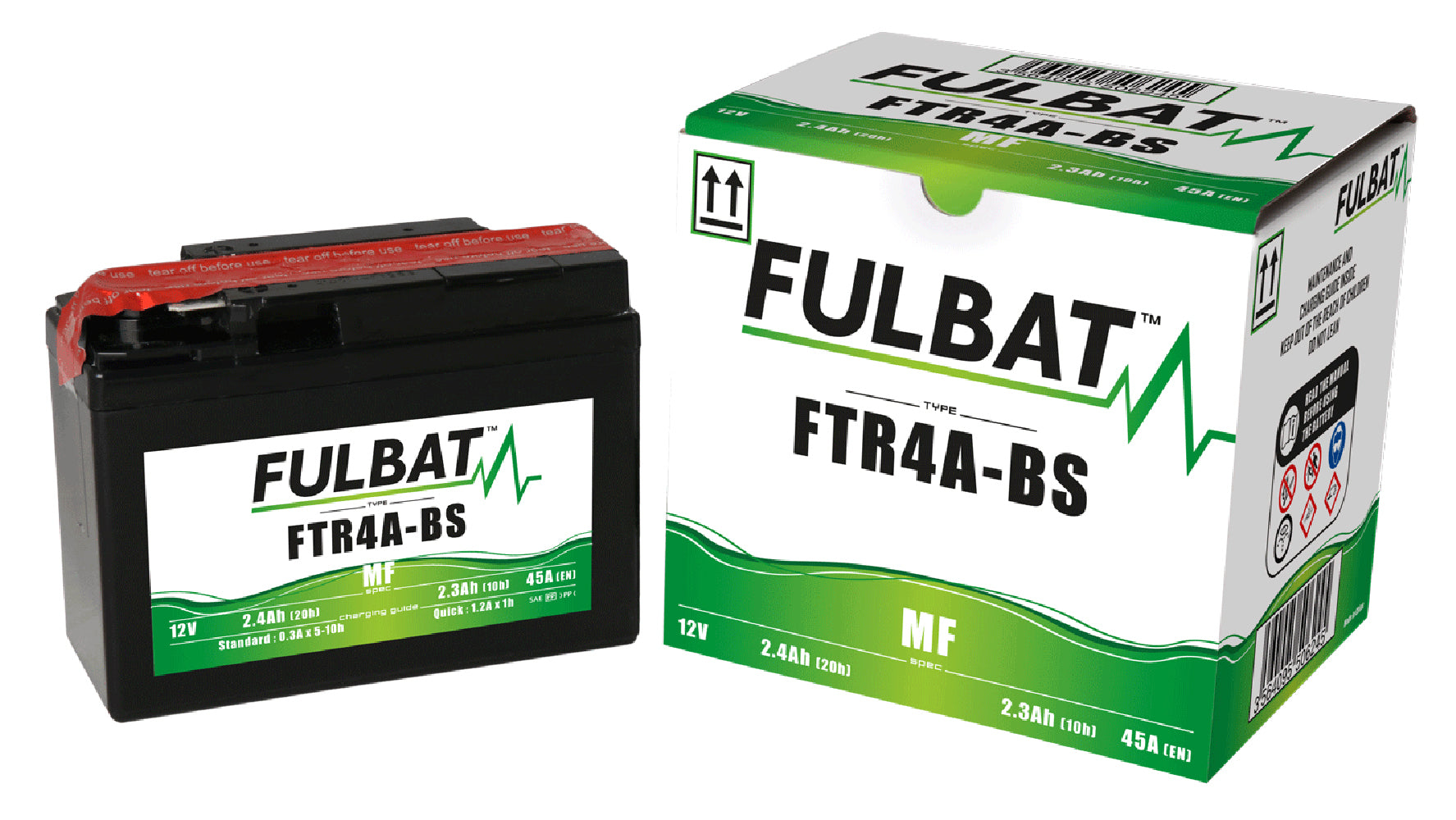 Fulbat FTR4A-BS (CP) Combi-Pack MF Battery