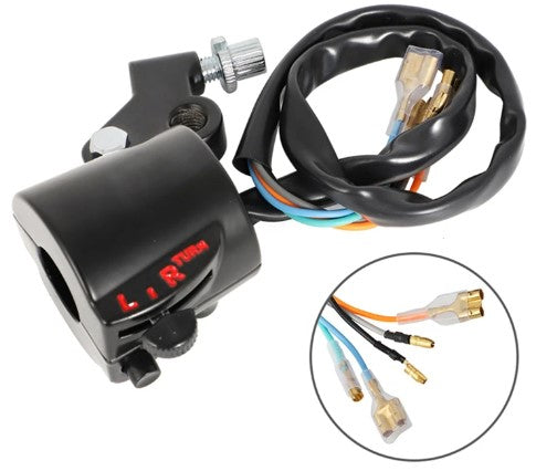 FIR Handlebar Switch Left Honda1971-73 CB175K 1971-73 CL175K Scrambler 1974 CB200K 1974 CL20, 35250-300-033, MC-01a07 CB450 CB350 CB250 CB175 CB125 CL175 CL350 CL450