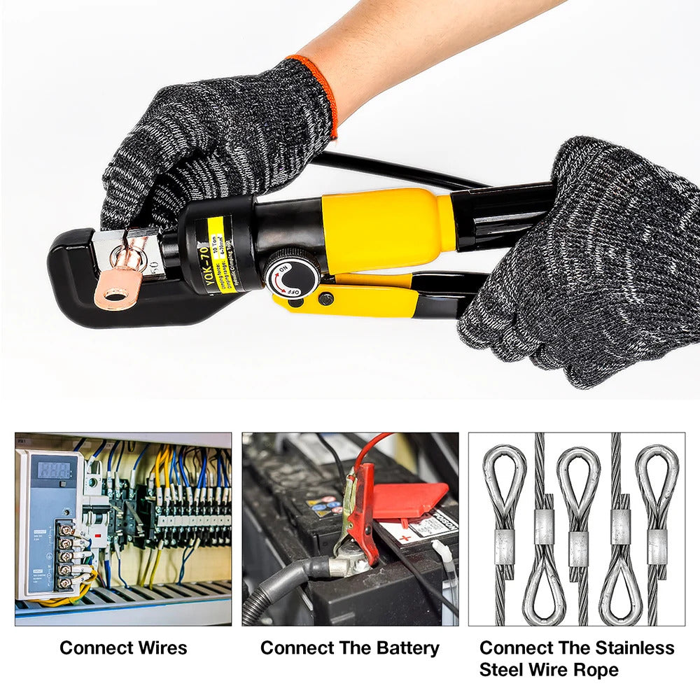 Dirt Racing Battery Copper Terminal Adjustable Hydraulic Crimping Tool Handheld 4-70mm2