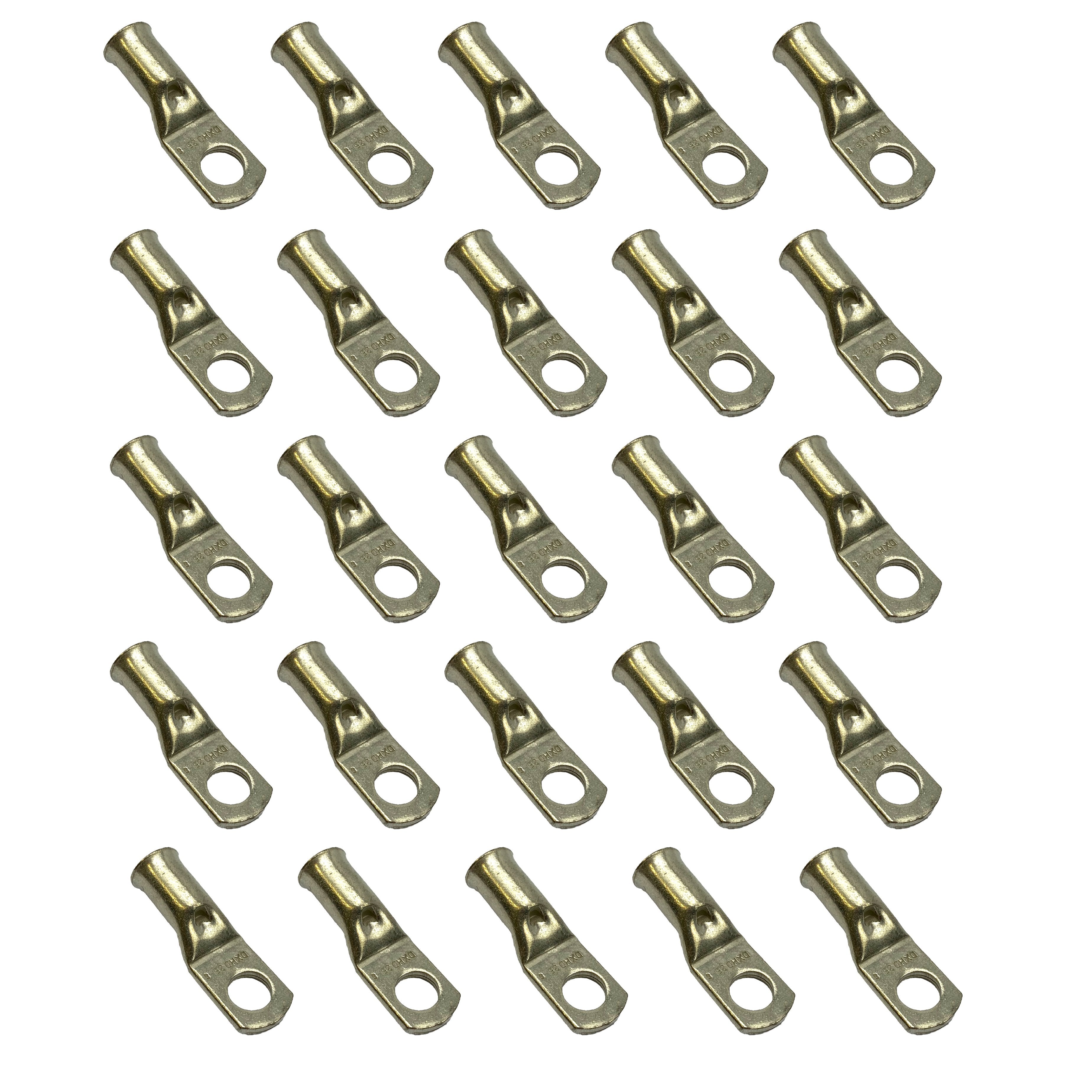 FIR Trade Pack 25 / 8mm Ring Terminal Copper 25mm2, to Suit Cable Od 5.6mm