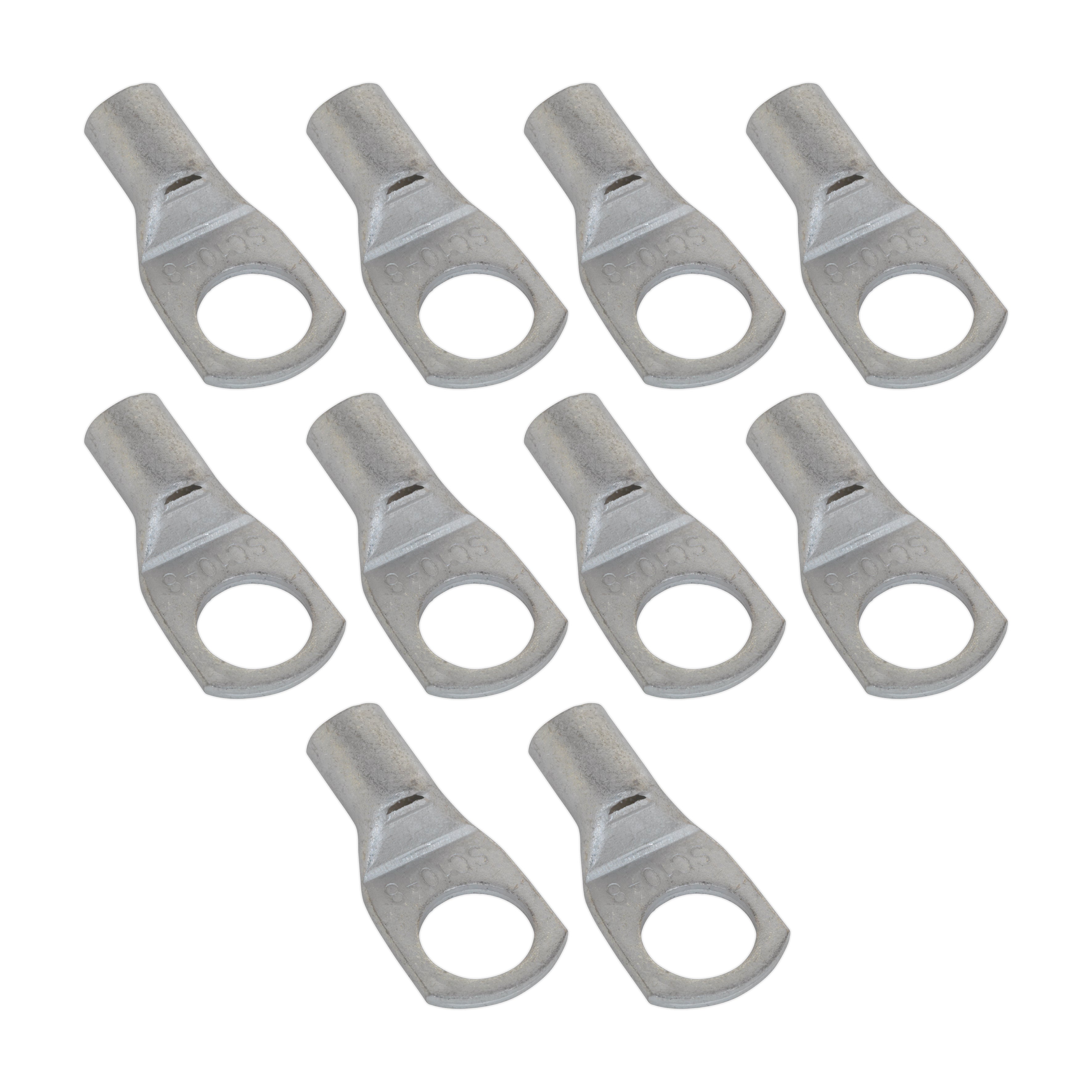 SEALEY 12mm Ring Terminal Copper 70mm2, to Suit Cable 9.5mm, Pack of 10