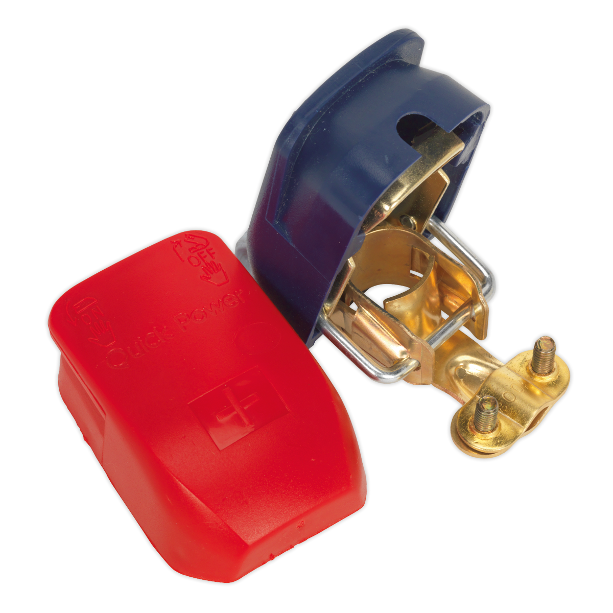 SEALEY 12v Quick Release Battery Terminal Pair, Light Duty, 25mm2