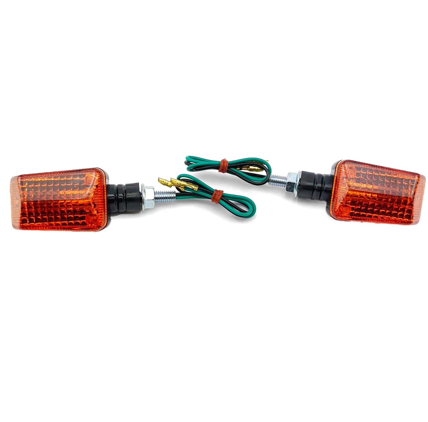 FIR Indicators Universal Short Black with Amber Lens - Pair (12v 15w)