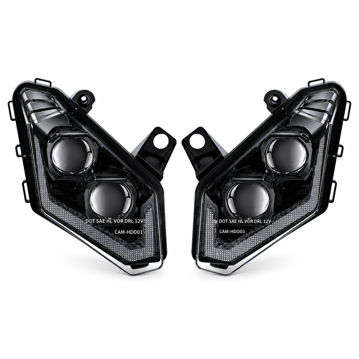 Dirt Racing Headlight Front LED Assembly Pair 17-24 CAN-AM Maverick X3 Xds Xrs Max Turbo R 710004658 710004659