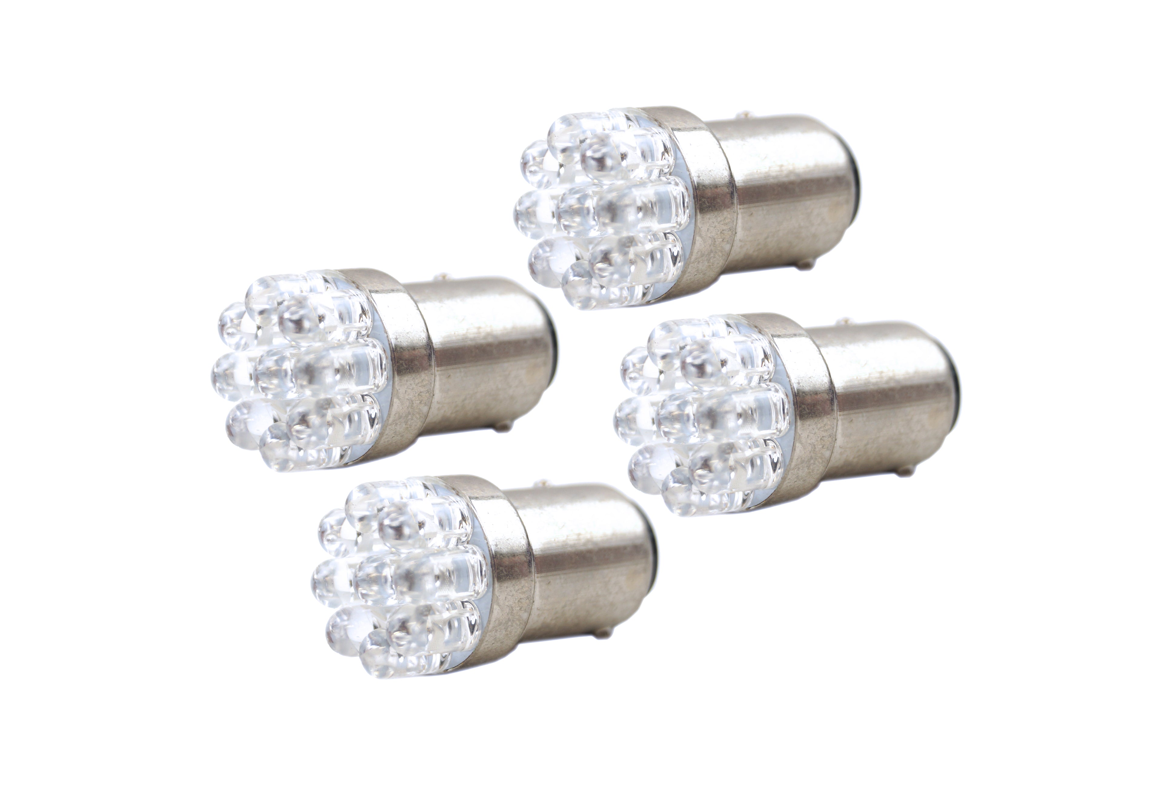 Dirt Racing Led Bulb 12v White BA15S 9-leds Pack of 4 1157