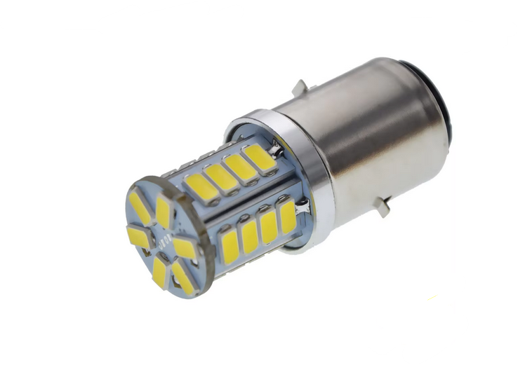 Dirt Racing Led 6v 12v Headlight Bulb 6500k Hi Lo Beam BA20D