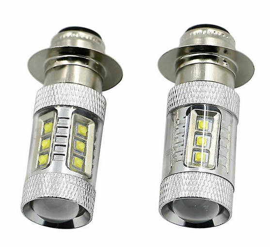 Dirt Racing 2pc H6m 80w Led Front Headlight Bulbs Yamaha Rhino Raptor Grizzly YFM250 350 700