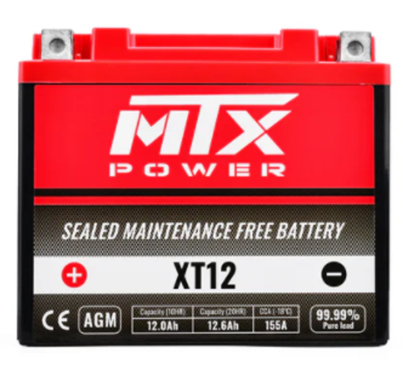 MTX Parts Battery XT12 Ma.free Agm, Mtx LTX12-bs 51012 12v 10ah. YTX12-bs, Ma LTX12-bs