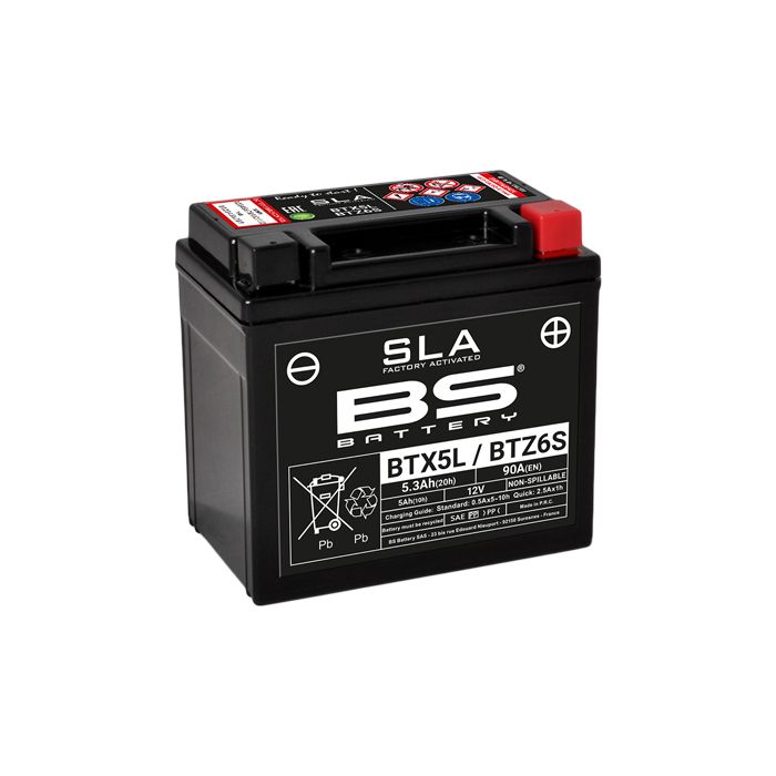 BS Batteries Battery Ytx5l-bs Sla Bs, Sealed, Btx5l-bs, 300618, Bs-btx5l-bs