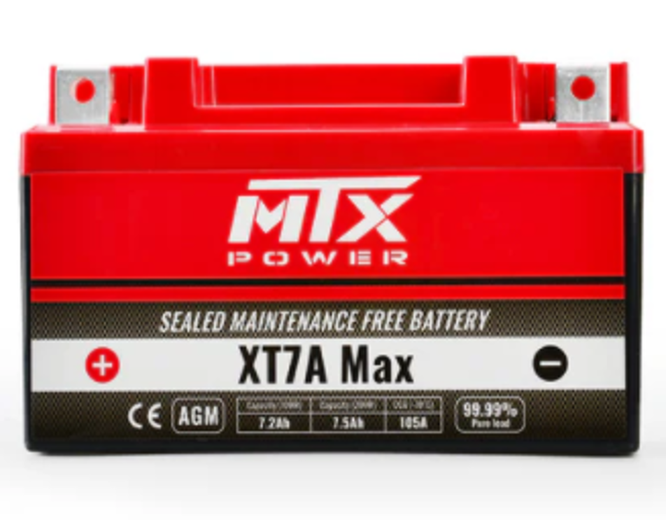 MTX Parts Battery Xt7a Max 12v 7.2ah Maintenance Free Btx7a-bs, 300619, Bs-btx7a-bs Ytx7a-bs