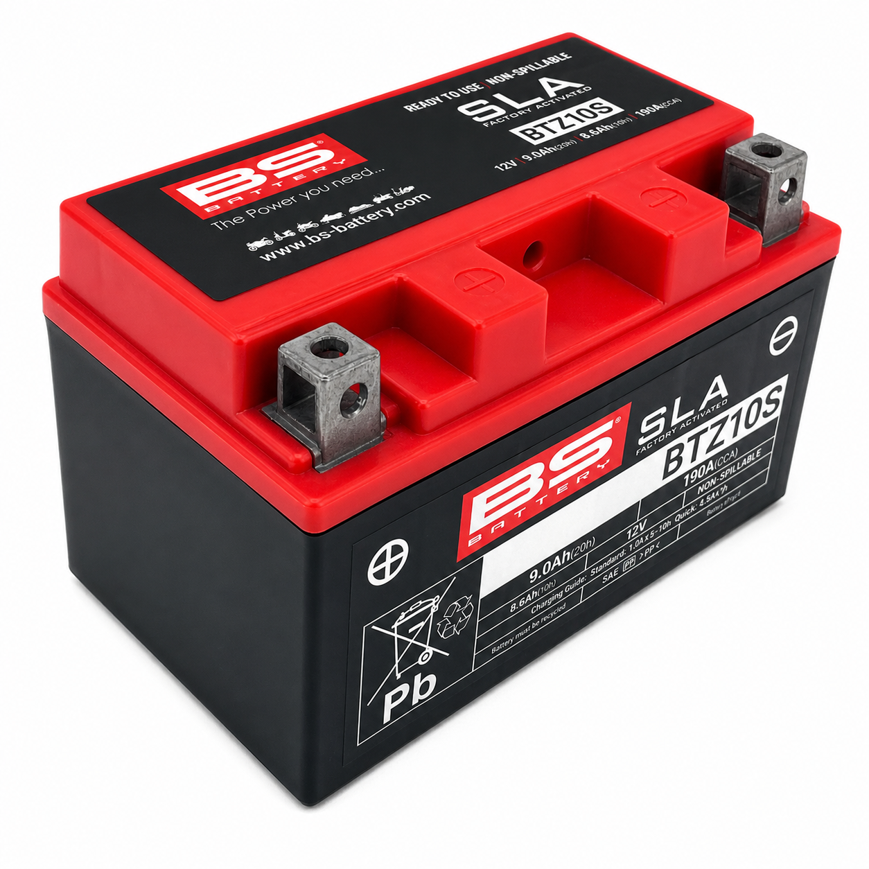 Bs Batteries Battery BTZ10S-BS 12V Sla, Bs Maintenance Free BTZ10S-BS, 300696-1, BS-BTZ10S-BS