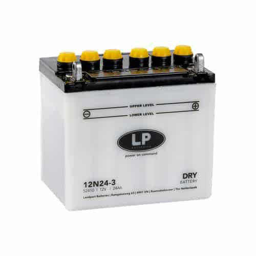 Landport  BATTERY 12N24-3 12V 24Ah. DRY INCLUDING ACID PACK,, LD 12N24-3