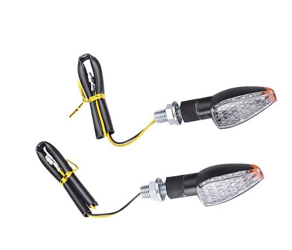 Dirt Racing Indicators Led Oval Short Clear Pair of Mini Blinkers