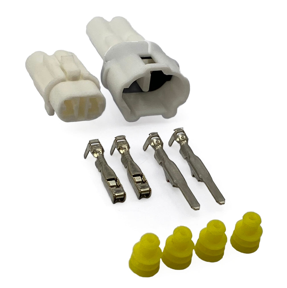 FIR 2 Pin Electrical Connector Block Kit with Male and Female Terminals