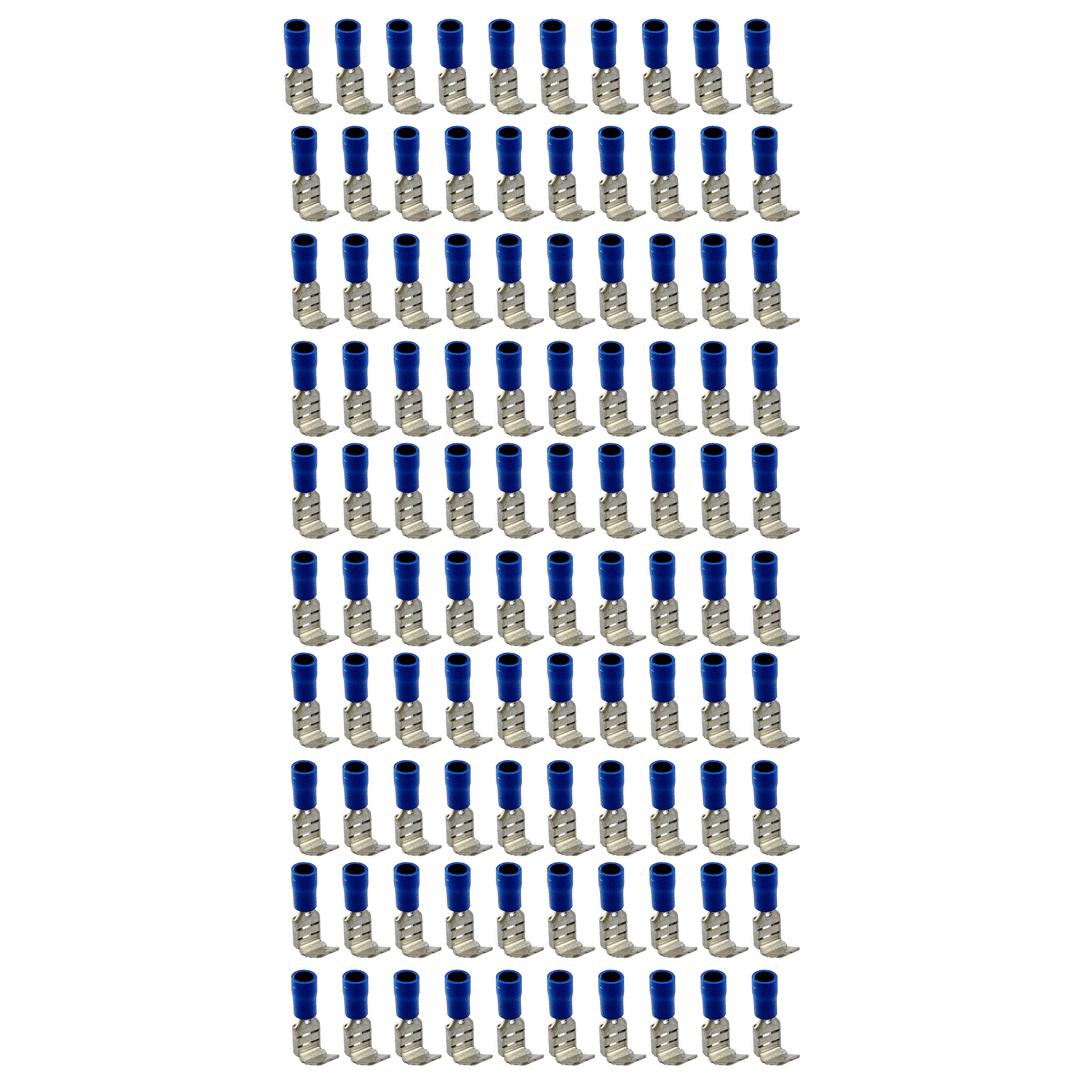 FIR Terminal Blue Piggy Back Spade, Pack of 100 / WT56