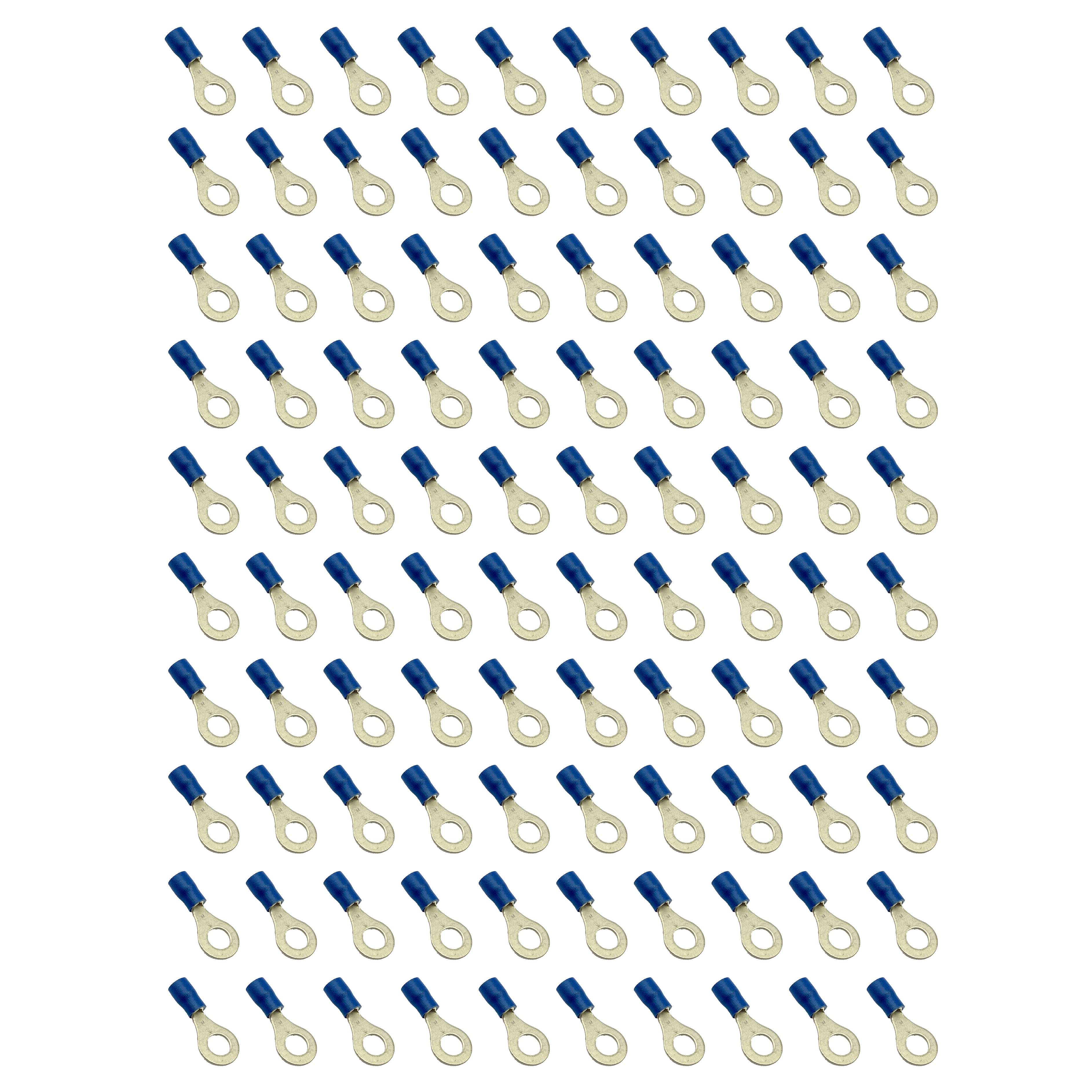 FIR Terminal Blue 6mm Ring PK100, Pack of 100 /
